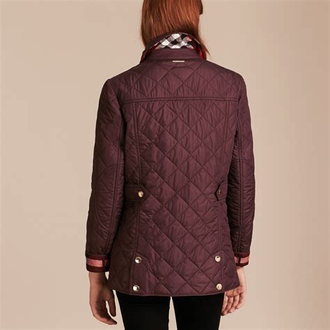 burberry check diamond quilted jacket